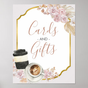 Boho Love är Söta Bröllopsdusch Kort & Gåvor Poster