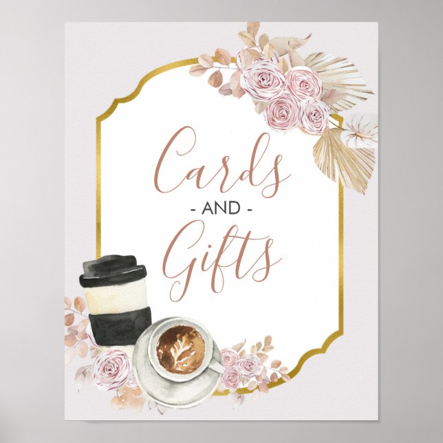 Boho Love är sött Bröllopsdusch Kort & Gåvor Pos Poster (Framsidan)