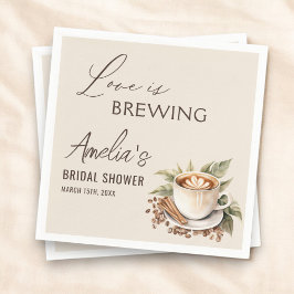 Boho Love brygger en kaffebröllopsdusch Pappersservett