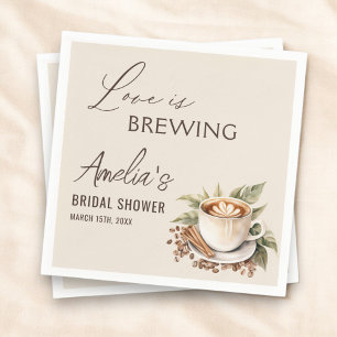 Boho Love brygger en kaffebröllopsdusch Pappersservett