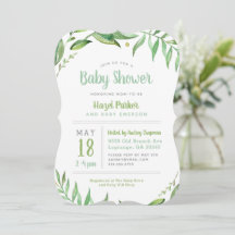 Boho Lövs Baby Shower-inbjudan