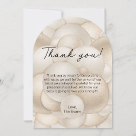 Boho Luftballong Baby Shower - tackkort Inbjudningar