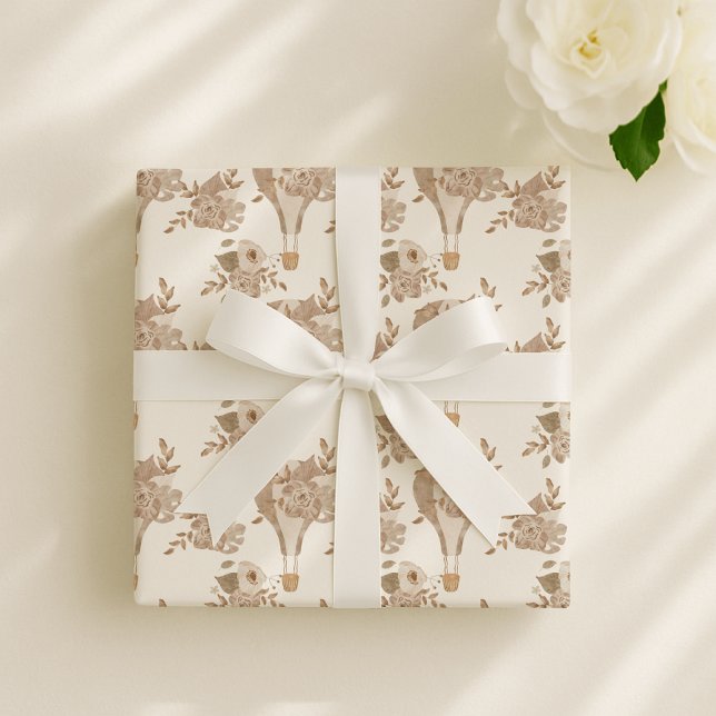 Boho-luftballongen, könsneutral daghem presentpapper (Skapare uppladdad)