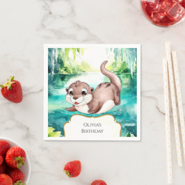 Boho Lugn Otter Birthday Pappersservett