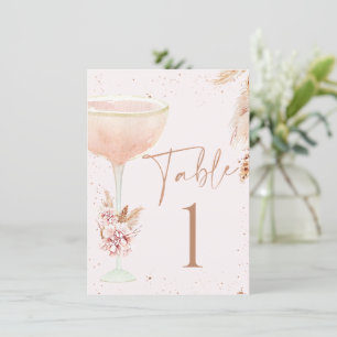 Boho Lunch Bubly Möhippa Bordsnummer Card