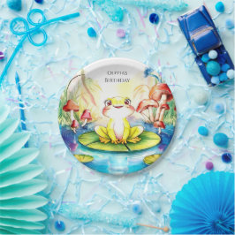 Boho Lycklig Frog Birthday