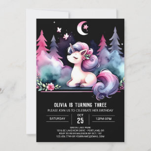 Boho Lycklig Horse Birthday Inbjudningar
