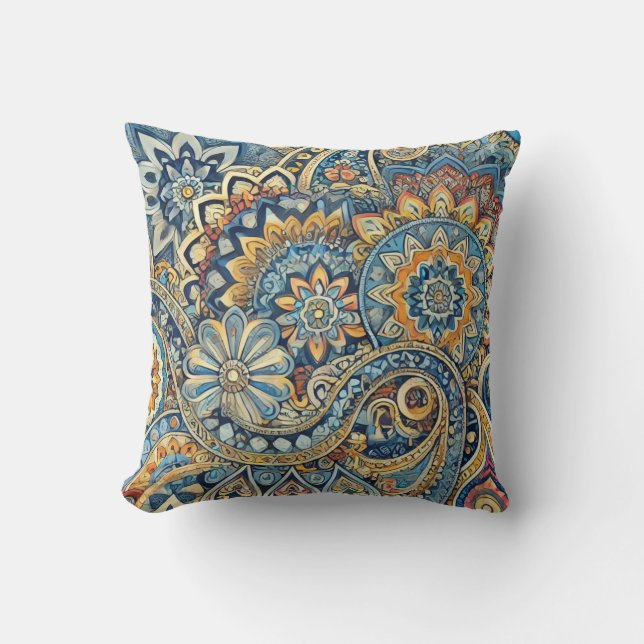 Boho Lyx Paisley Dröm Kudde (Framsida)
