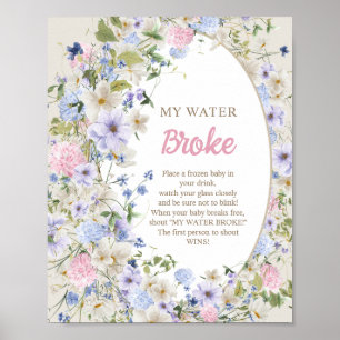 Boho Lyxig bukett Sommar rodnad Min vatten gick Poster