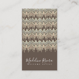 Boho Macrame Konstnär Handgjord Konst Designer Visitkort