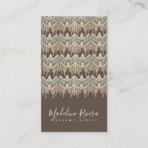 Boho Macrame Konstnär Handgjord Konst Designer Visitkort