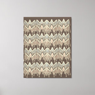 Boho Macrame-målning Doodle-konst Canvastryck