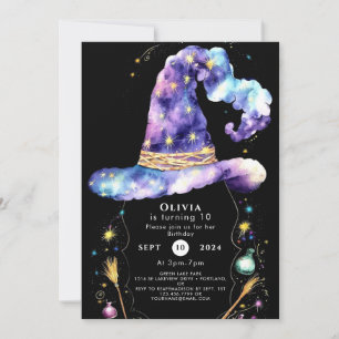 Boho Magic Editable Wizard Birthday Inbjudningar