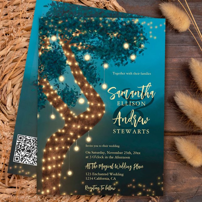 Boho magic Enchante woodland bröllop Inbjudningar (Skapare uppladdad)