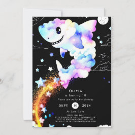 Boho Magic Marine Shark Birthday Inbjudningar