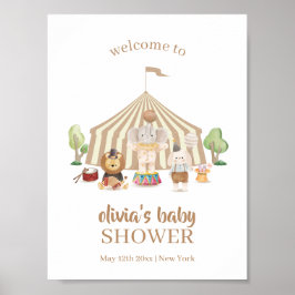 Boho Magic Safari Circus Baby Shower Välkommen Poster