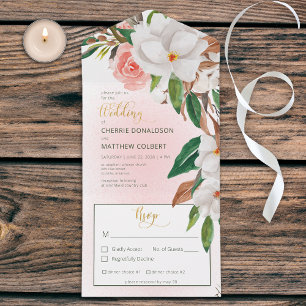 Boho Magnolia Blommigt & Cotton Rosa Middag
