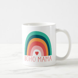 Boho Mama Regnbåge Moderna Ljus Färg Trendigt Kaffemugg