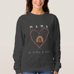 Boho Mamma Text w/ Måne Feathers och Kid Namn T Shirt
