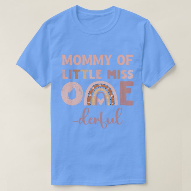 Boho-Mamman av Miss Onederful 1:a Birthday Girl T Shirt (Design framsida)