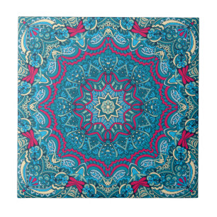 Boho Mandala Festive Kakelplatta