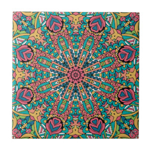 Boho Mandala Festive Kakelplatta