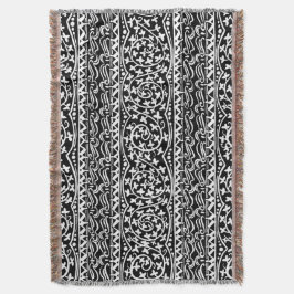 Boho Mandala Flower & Löv Throw Blanket Filt