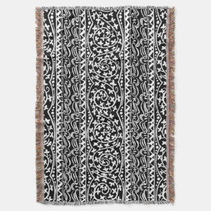 Boho Mandala Flower & Löv Throw Blanket Filt