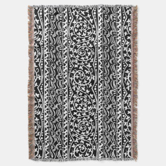 Boho Mandala Flower & Löv Throw Blanket Filt