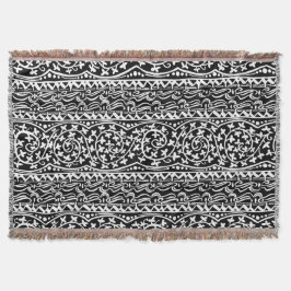 Boho Mandala Flower & Löv Throw Blanket Filt