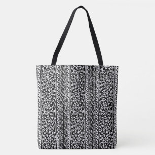 Boho Mandala Flower & Löv Tote Tygkasse