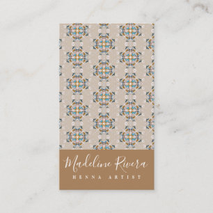 Boho Mandala Henna Konstnär Yoga Macrame Mönster Visitkort