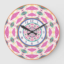 Boho Mandala Large Clock Stor Klocka