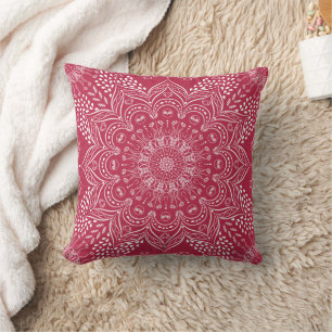 Boho Mandala Magenta Kudde