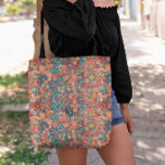 Boho Mandala | Monogram Tote Bag Tygkasse<br><div class="desc">Ett trendig-monogram med stor typografi initialer i ett klassiskt teckensnitt med ditt namn nedan på en bohemisk mandala mönster-bakgrund. Varje kvinna behöver en bra som bär med sig allt till alla hennes essenser. Vare sig det är en gåva till brudgummen, en födelsedagspresent eller till och med en liten gåva till...</div>