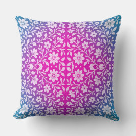 Boho Mandala Pink & Purple throw Pillow Kudde