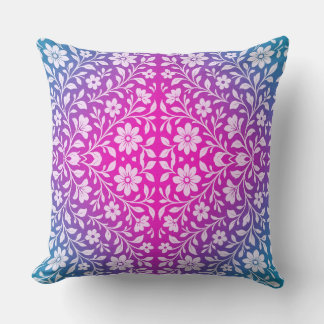Boho Mandala Pink & Purple throw Pillow Kudde