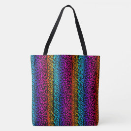 Boho Mandala Rainbow Flower & Löv Tote Tygkasse
