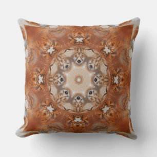 Boho Mandala Rust Grått Dusty Peach Dekorativ kudd Kudde