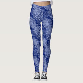 Boho Mandalas Blue Leggings