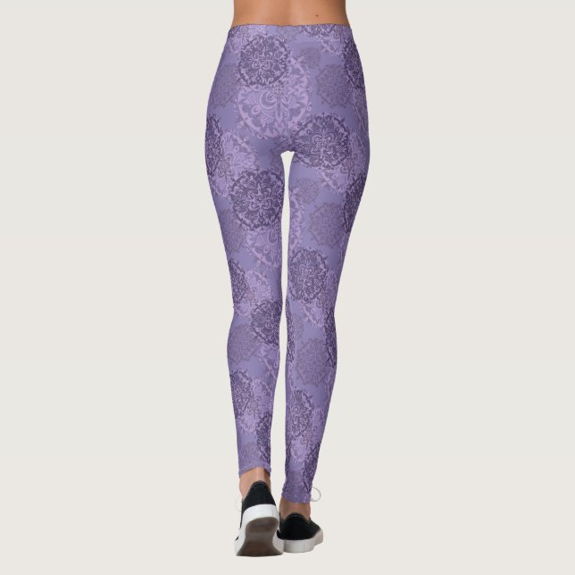 Boho Mandalas Lila Leggings (Baksida)