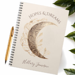 BOHO Måne Hopes & Dreams inspirational Anteckningsbok