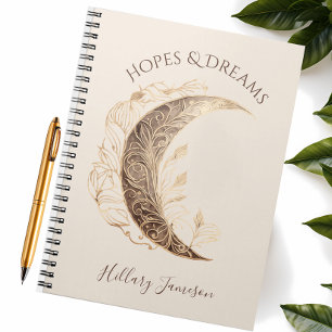 BOHO Måne Hopes & Dreams inspirational Anteckningsbok