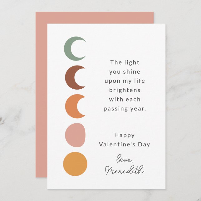 Boho Måne inspirationsljud - kort för alla (Fram/baksida)