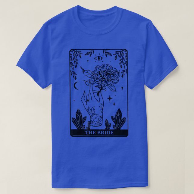 Boho Måne syster Bride Tarot Card Witch Hand H T Shirt (Design framsida)
