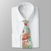 Boho marble mönster, asian boho stil hals tie