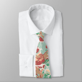 Boho marble mönster, asian boho stil hals tie slips