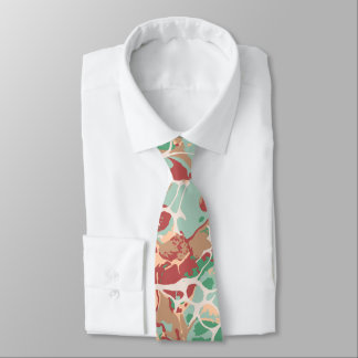 Boho marble mönster, asian boho stil hals tie slips