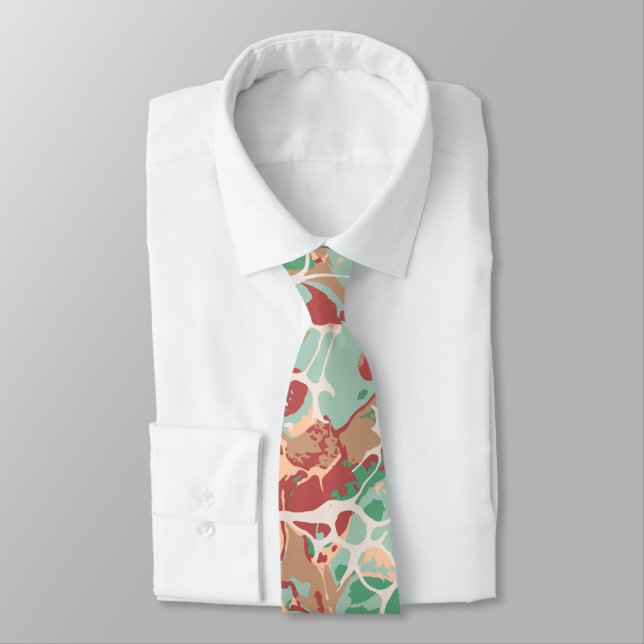 Boho marble mönster, asian boho stil hals tie slips (Bunden)