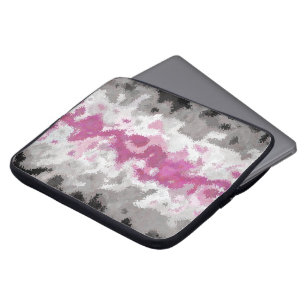 Boho Marmorad Abstrakt Librafeminist Prideflagga Laptop Fodral